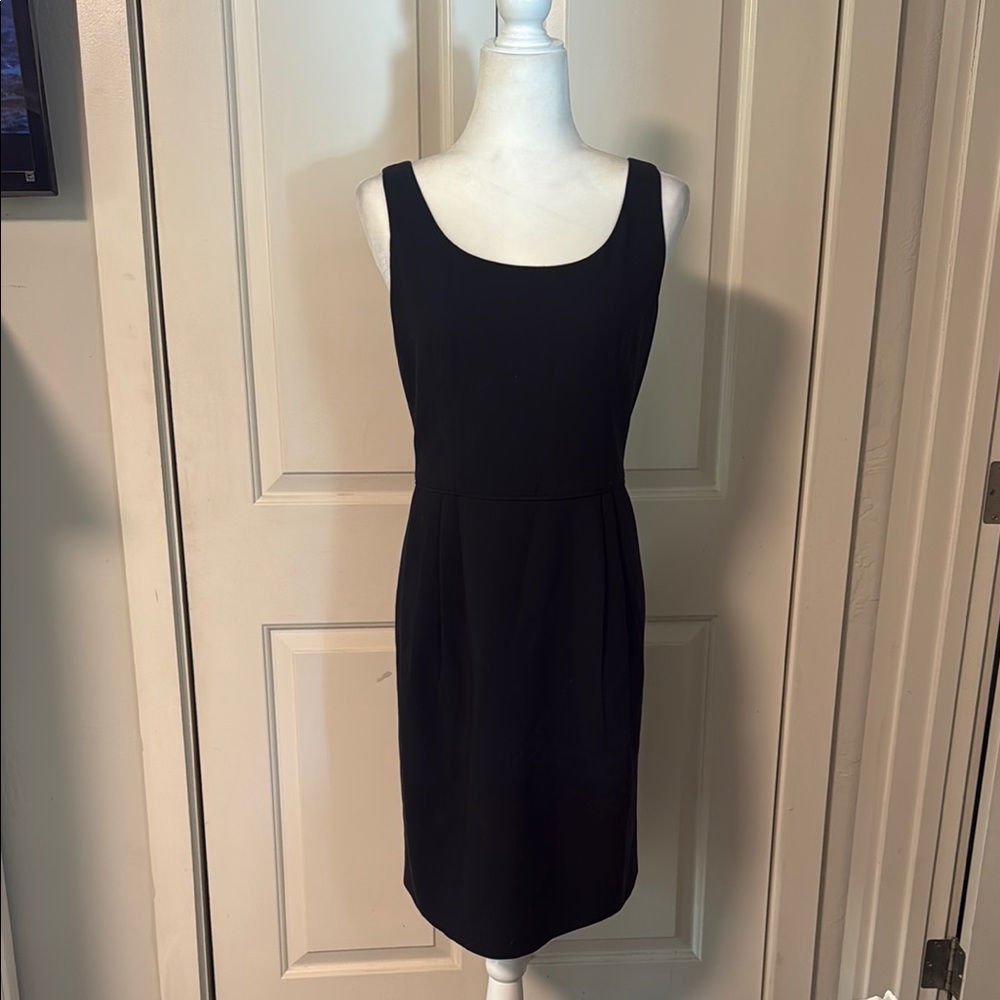 Armani Collezioni Black Sheath Midi Dress
